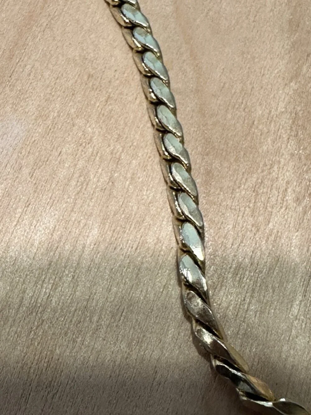 30” Long Gold Tone Ripe Chain Necklace Heavy